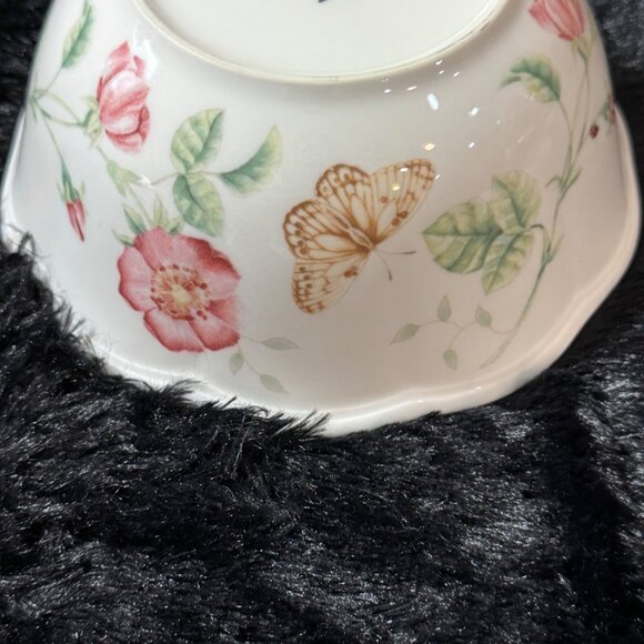 Lenox Butterfly Meadow Porcelain Floral Soup Bowl  7" - Picture 5 of 8